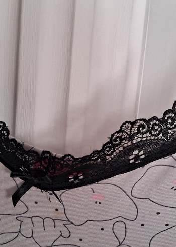 Gri Midi Dantel Detaylı Kadın Gecelik - Görsel 5