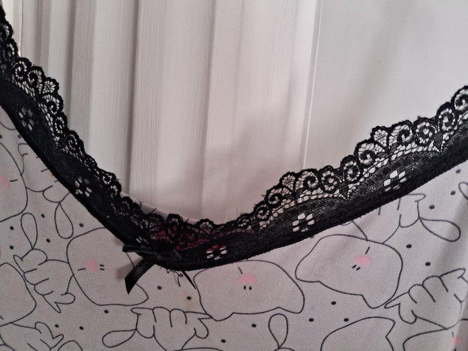 Gri Midi Dantel Detaylı Kadın Gecelik - Görsel 5