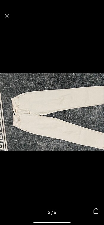 36 Beden beyaz Renk Trendyol milli pantolon mom jean