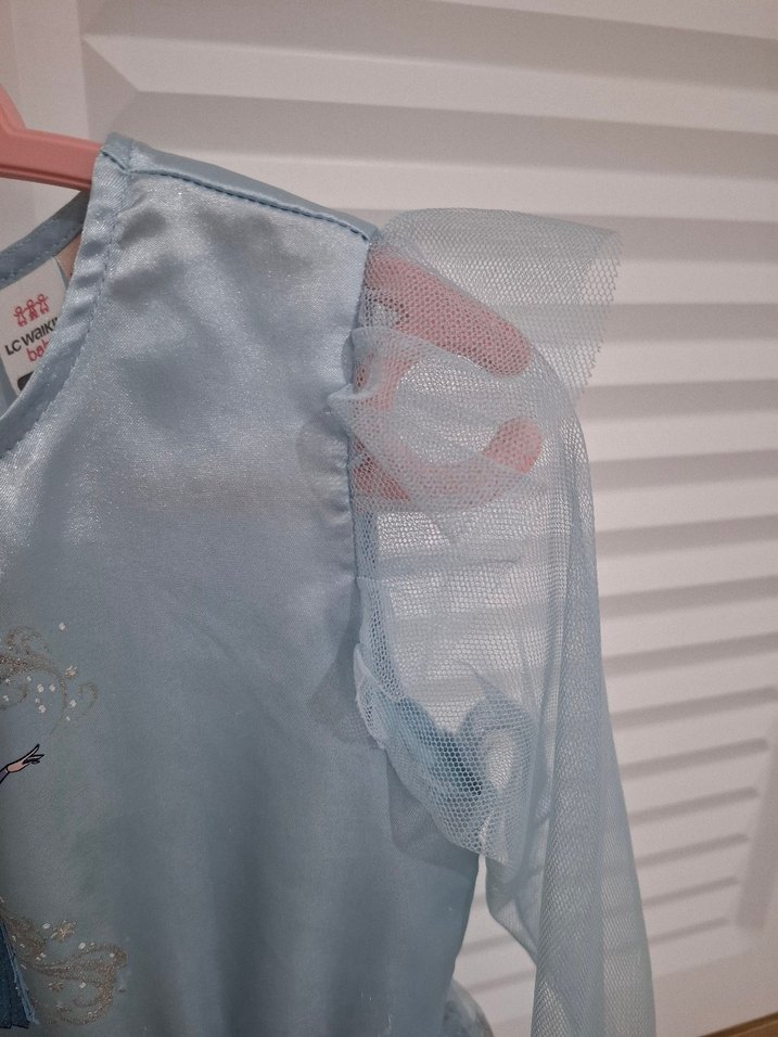 elsa Mavi Uzun Kollu Kız Çocuk Elbisesi - Görsel 4