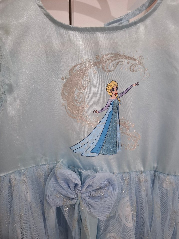 elsa Mavi Uzun Kollu Kız Çocuk Elbisesi - Görsel 2