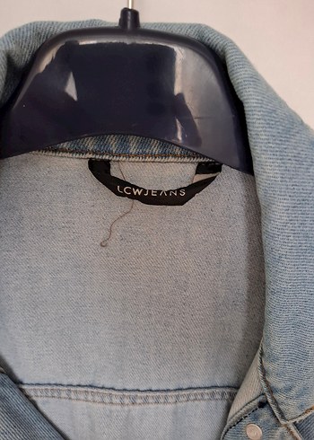 Düğmeli Uzun Mavi Kadın Kot Ceket - Görsel 3