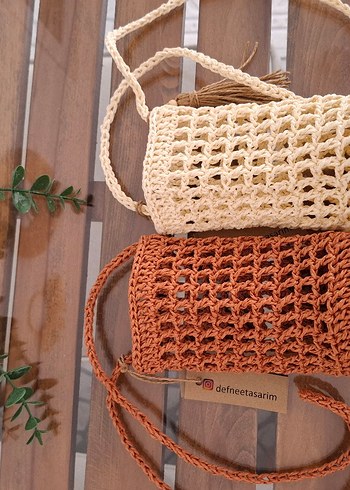 Bohem Tarzı El Örgüsü Çantalar - Görsel 8