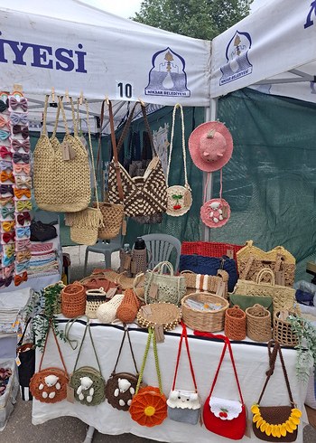 Bohem Tarzı El Örgüsü Çantalar - Görsel 6