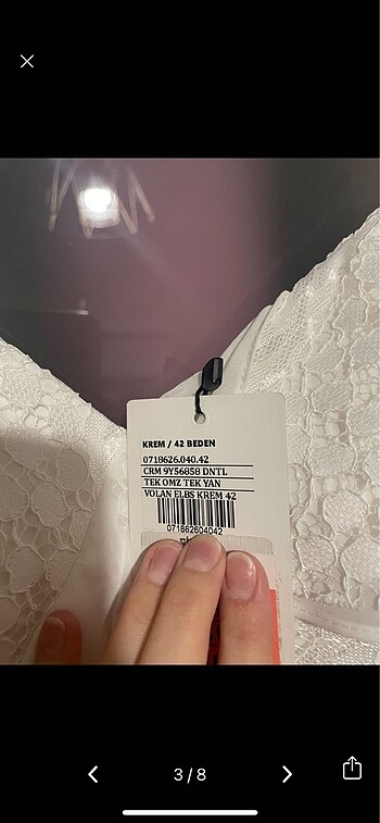 40 Beden beyaz Renk Nikah ve düğün after party uyumlu elbise