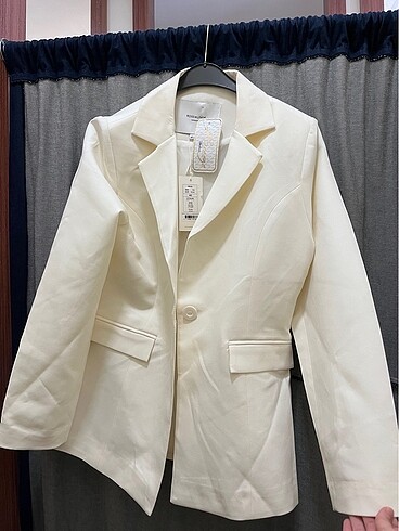 Ekru blazer ceket