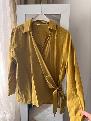 Yağ yeşili kimono gömlek