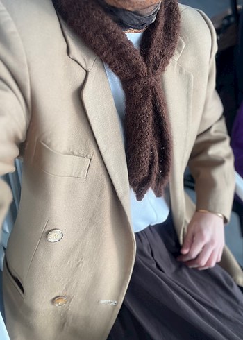 Yağ yeşili Kadın blazer ceket - Görsel 3