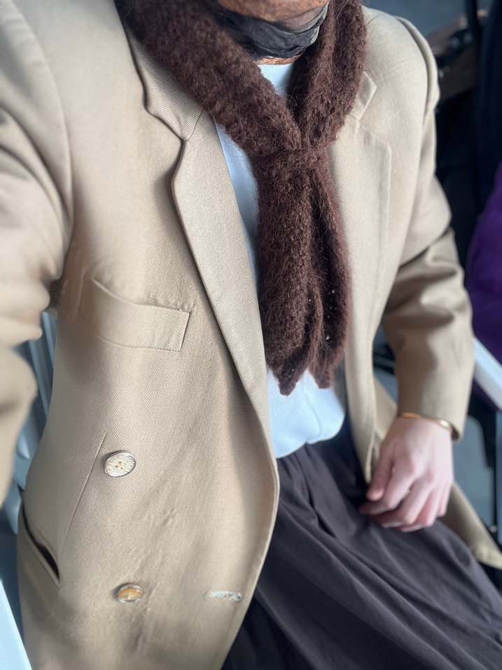 Yağ yeşili Kadın blazer ceket - Görsel 3