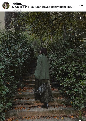 Yeşil triko kazak - Görsel 3