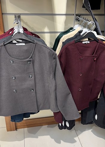 Antrasit ceket kaban - Görsel 3