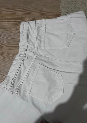 Beyaz kot Maxi Kadın etek - Görsel 3