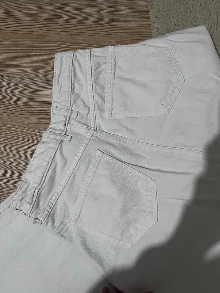 Beyaz kot Maxi Kadın etek - Görsel 3