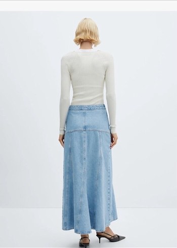 Mango maxi kot etek - Görsel 6