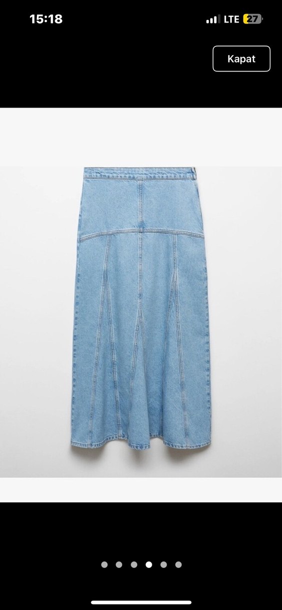 Mango maxi kot etek - Görsel 5