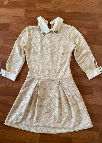 American Vintage Bej Dantel Detaylı Vintage Elbise M Beden