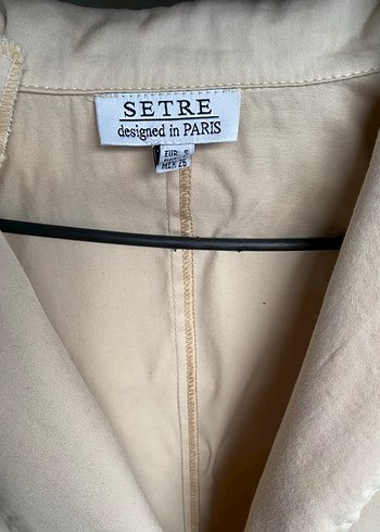 Setre Bej Kadın Klasik Kesim Bohem Düğmeli Ceket - Görsel 3