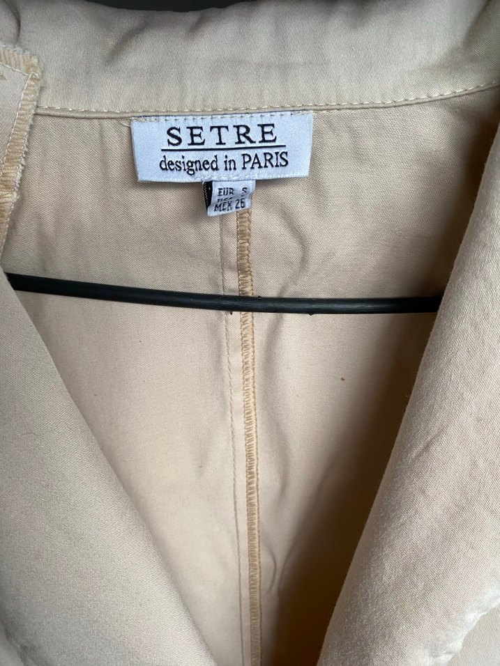 Setre Bej Kadın Klasik Kesim Bohem Düğmeli Ceket - Görsel 3