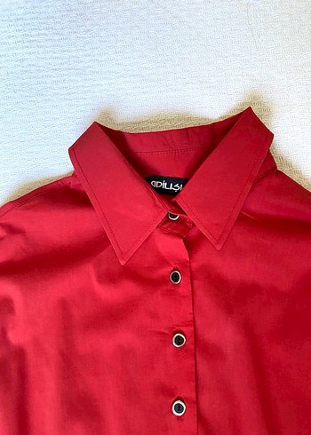 Adilışık Xs Kadın Kırmızı Düğmeli Gömlek - Görsel 4