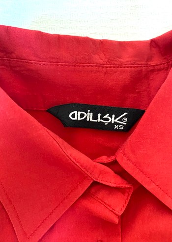 Adilışık Xs Kadın Kırmızı Düğmeli Gömlek - Görsel 6