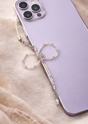 Mor Boncuklu Bohem Kadın anahtarlık - Görsel 3