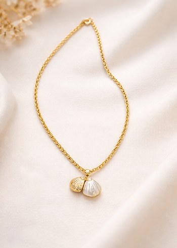 Altın Renk Zincir Detaylı Kolye - Görsel 2