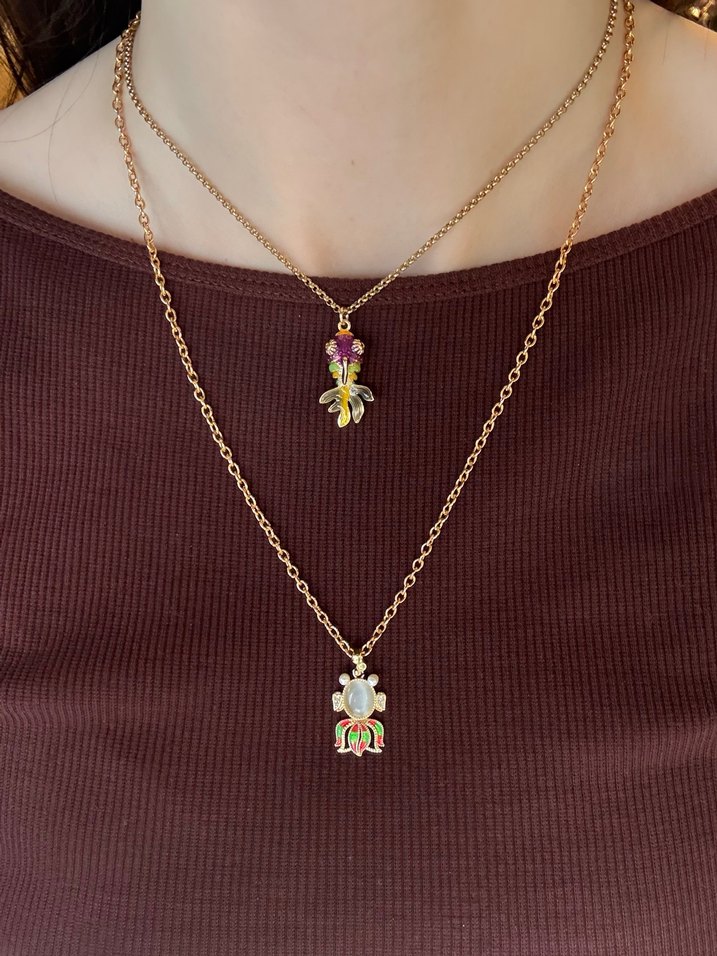 Altın Renkli Bohem Zincir Kolyeler - Görsel 2