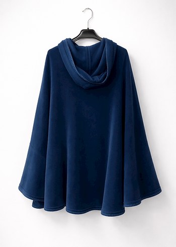 Kapüşonlu Lacivert Panço - Görsel 3