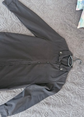 siyah Uzun Kollu  Gömlek - Görsel 3