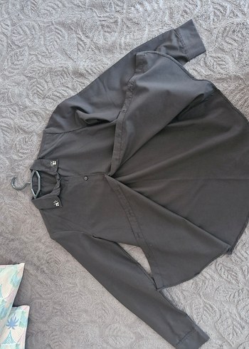 siyah Uzun Kollu  Gömlek - Görsel 5