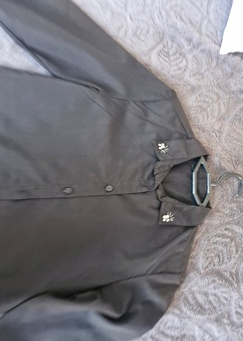 siyah Uzun Kollu  Gömlek - Görsel 2