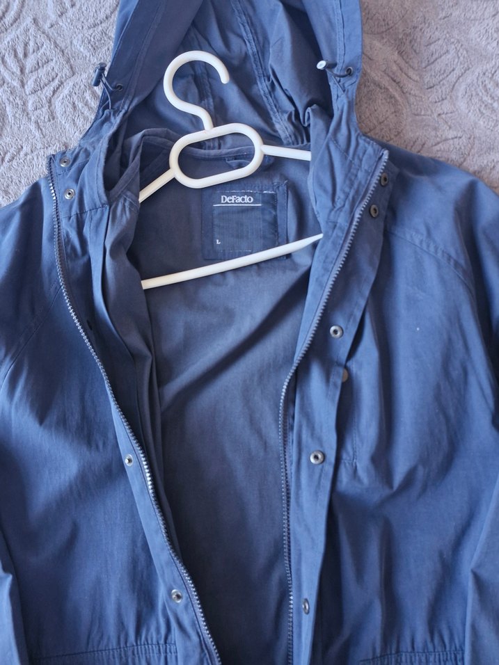 lacivert trenckot yagmurluk - Görsel 2