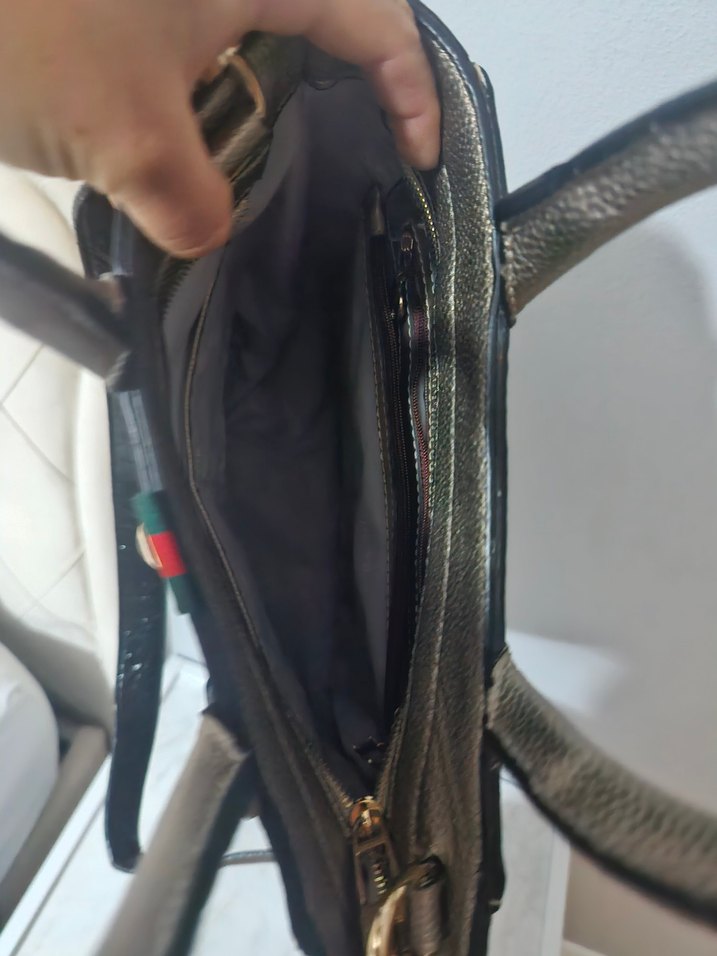 Bej Deri Kemer Detaylı Kadın Çanta - Görsel 3