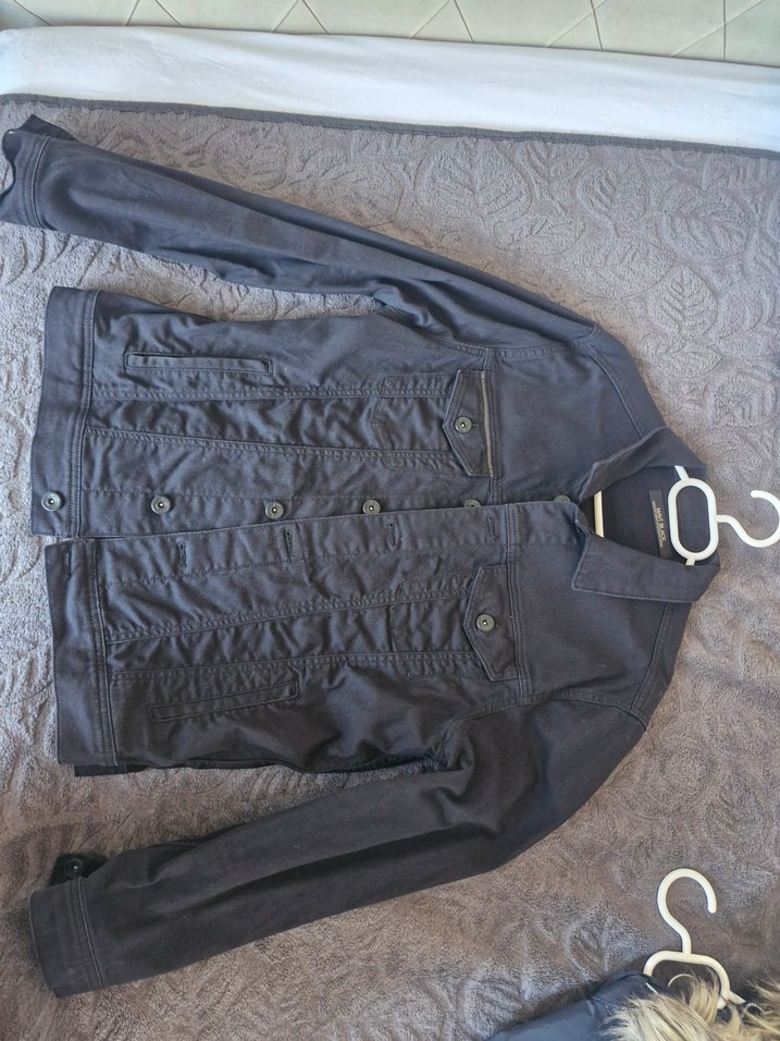 siyah Düğmeli erkek Denim Ceket - Görsel 5