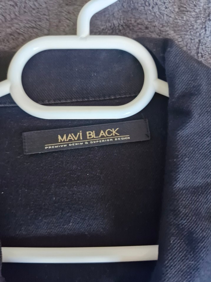 siyah Düğmeli erkek Denim Ceket - Görsel 2