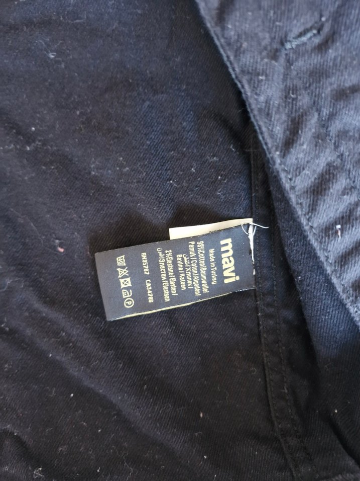 siyah Düğmeli erkek Denim Ceket - Görsel 3