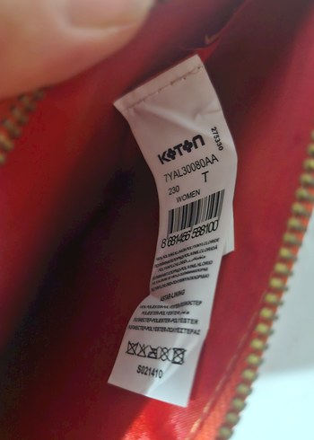 Kırmızı Deri Fermuarlı Kadın Clutch Çanta - Görsel 3