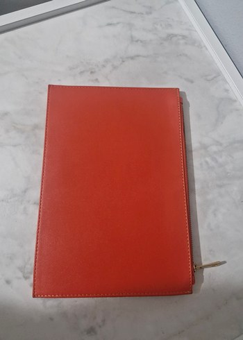 Kırmızı Deri Fermuarlı Kadın Clutch Çanta - Görsel 2