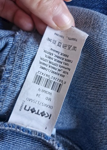 Kemerli Kadın Mavi Kot Ceket - Görsel 3