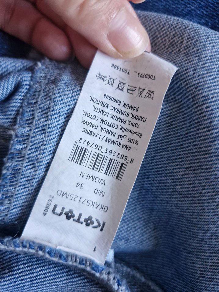 Kemerli Kadın Mavi Kot Ceket - Görsel 3