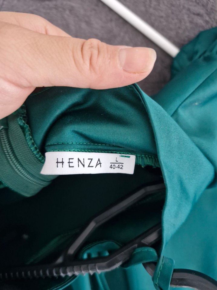 zümrüt yeşili Parlak Uzun saten Kadın Elbise - Görsel 3