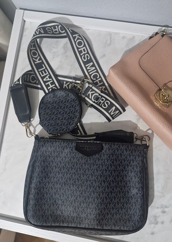 Klasik Siyah Yılan Derisi Desenli Deri Çanta - Görsel 6