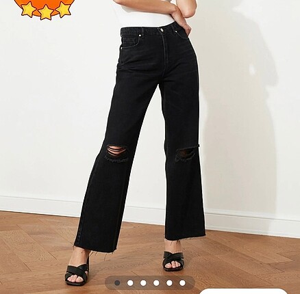 Trendyolmilla yırtık wide leg