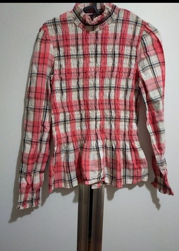Zara woman bluz S beden orta kısmı lastkli bilekleri lastkli