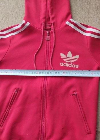 Orjinal Adidas kapşonlu esnek spor çeketi 34 beden - Görsel 6