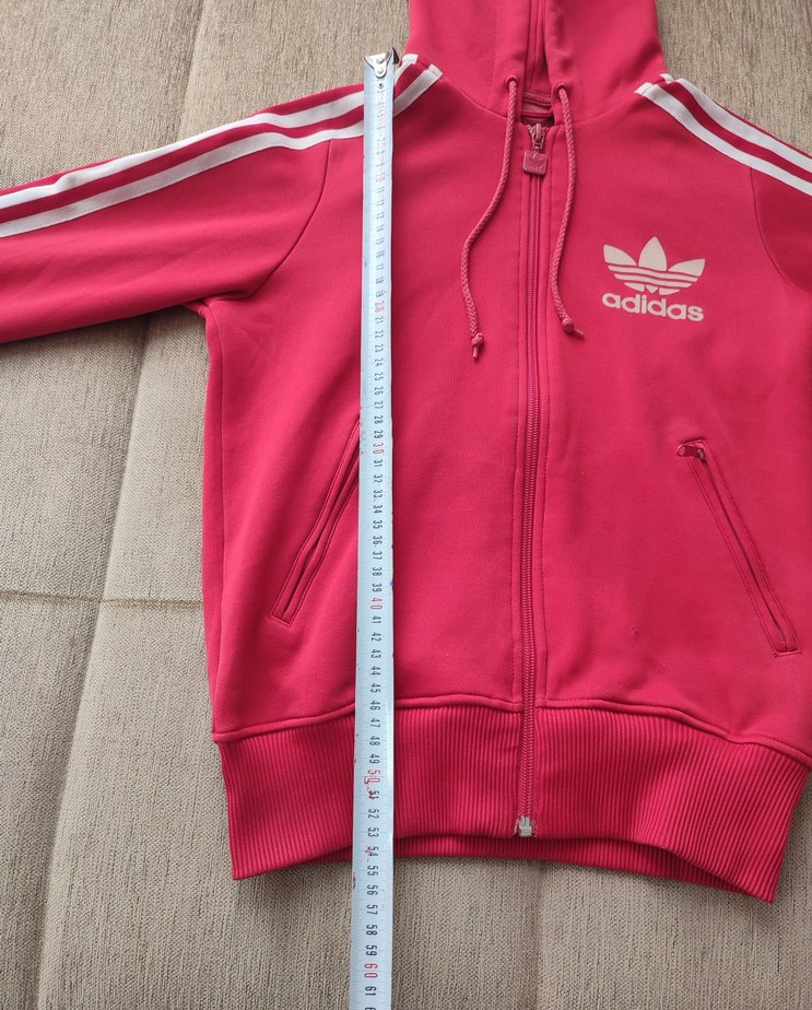 Orjinal Adidas kapşonlu esnek spor çeketi 34 beden - Görsel 5