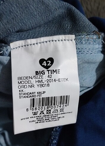 Diğer Sıfır etiketli Bigtime marka likralı hamile kot etek