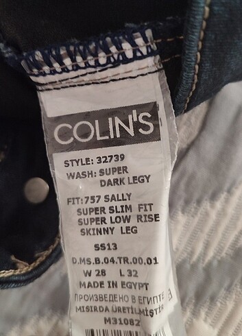 28 Beden Colins marka jeans, likralı kadın kot pantolon 28/32 beden 