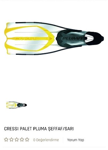Cressi pluma yüzme dalış paleti 35 - 36 numara