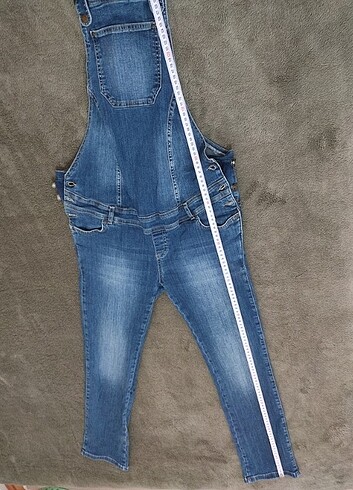 LC Waikiki likralı salopet hamile askılı pantolon 38 beden - Görsel 6